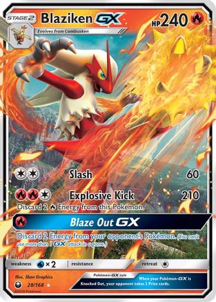Blaziken GX (28/168) Holofoil [SM: Celestial Storm] Pokemon Single Pokémon