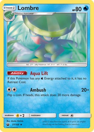 Lombre (37/168) Reverse Holofoil [SM: Celestial Storm] Pokemon Single Pokémon