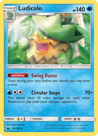 Ludicolo (/168) Holofoil [SM: Celestial Storm] Pokemon Single Pokémon