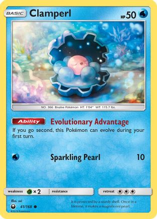 Clamperl (41/168) Reverse Holofoil [SM: Celestial Storm] Pokemon Single Pokémon