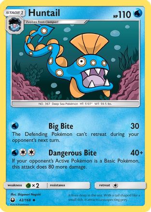 Huntail (42/168) Reverse Holofoil [SM: Celestial Storm] Pokemon Single Pokémon