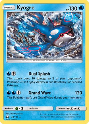 Kyogre (46/168) Reverse Holofoil [SM: Celestial Storm] Pokemon Single Pokémon