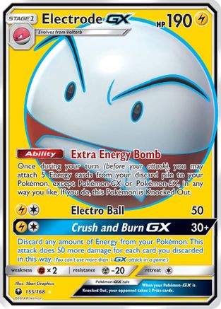 Electrode GX (Full Art) (/168) Holofoil [SM: Celestial Storm] Pokemon Single Pokémon