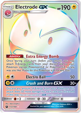Electrode GX (Secret) (/168) Holofoil [SM: Celestial Storm] Pokemon Single Pokémon