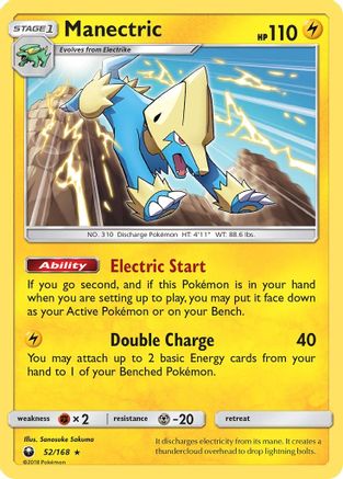 Manectric (/168) Reverse Holofoil [SM: Celestial Storm] Pokemon Single Pokémon