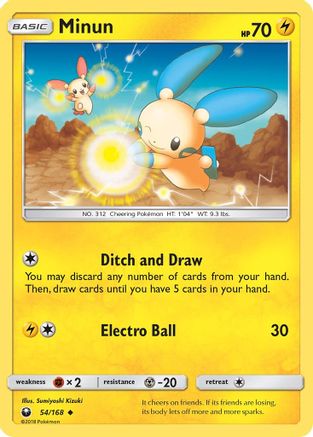 Minun (54/168) Reverse Holofoil [SM: Celestial Storm] Pokemon Single Pokémon