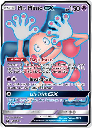 Mr. Mime GX (Full Art) (/168) Holofoil [SM: Celestial Storm] Pokemon Single Pokémon
