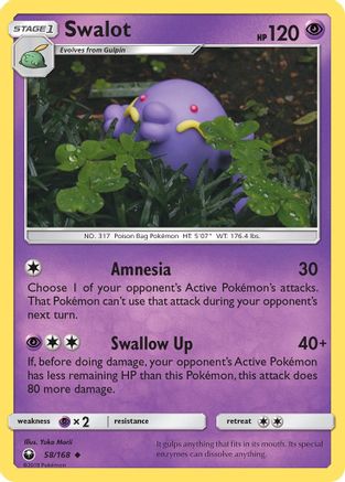 Swalot (58/168) Reverse Holofoil [SM: Celestial Storm] Pokemon Single Pokémon