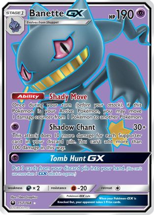 Banette GX (Full Art) (/168) Holofoil [SM: Celestial Storm] Pokemon Single Pokémon
