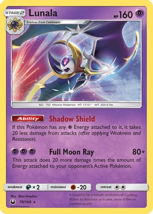 Lunala (/168) Reverse Holofoil [SM: Celestial Storm] Pokemon Single Pokémon