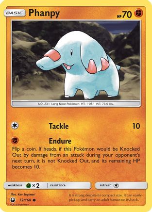 Phanpy (72/168) [SM: Celestial Storm] Pokemon Single Pokémon