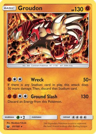 Groudon (81/168) Holofoil [SM: Celestial Storm] Pokemon Single Pokémon