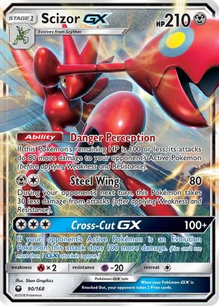 Scizor GX 90/168 Holofoil [SM: Celestial Storm] Pokemon Single Pokémon