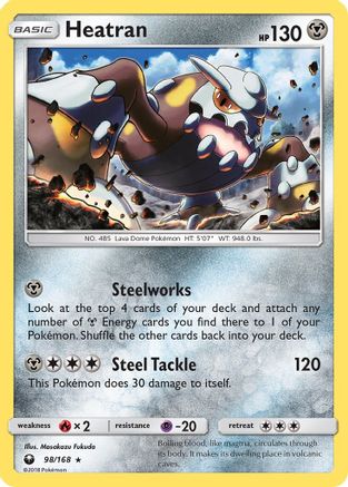 Heatran (/168) Reverse Holofoil [SM: Celestial Storm] Pokemon Single Pokémon