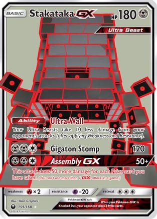 Stakataka GX (Full Art) (/168) Holofoil [SM: Celestial Storm] Pokemon Single Pokémon