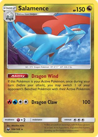 Salamence (106/168) Reverse Holofoil [SM Celestial Storm] Pokemon Single Pokémon