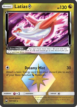 Latias Prism Star 107/168 Holofoil [SM: Celestial Storm] Pokemon Single Pokémon