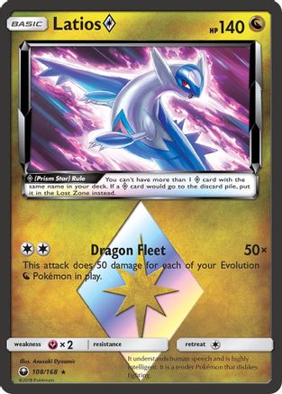 Latios Prism Star (108/168) Holofoil [SM: Celestial Storm] Pokemon Single Pokémon