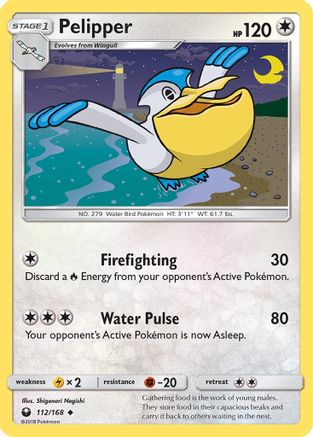 Pelipper (112/168) Reverse Holofoil [SM: Celestial Storm] Pokemon Single Pokémon