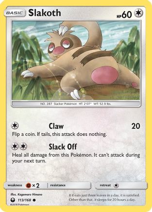 Slakoth (113/168) Reverse Holofoil [SM: Celestial Storm] Pokemon Single Pokémon