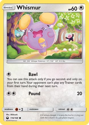 Whismur (116/168) Reverse Holofoil [SM: Celestial Storm] Pokemon Single Pokémon