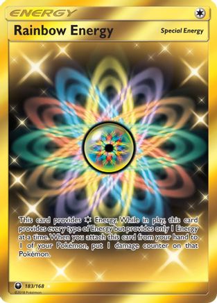 Rainbow Energy (Secret) 183/168 Holofoil [SM: Celestial Storm] Pokemon Single Pokémon