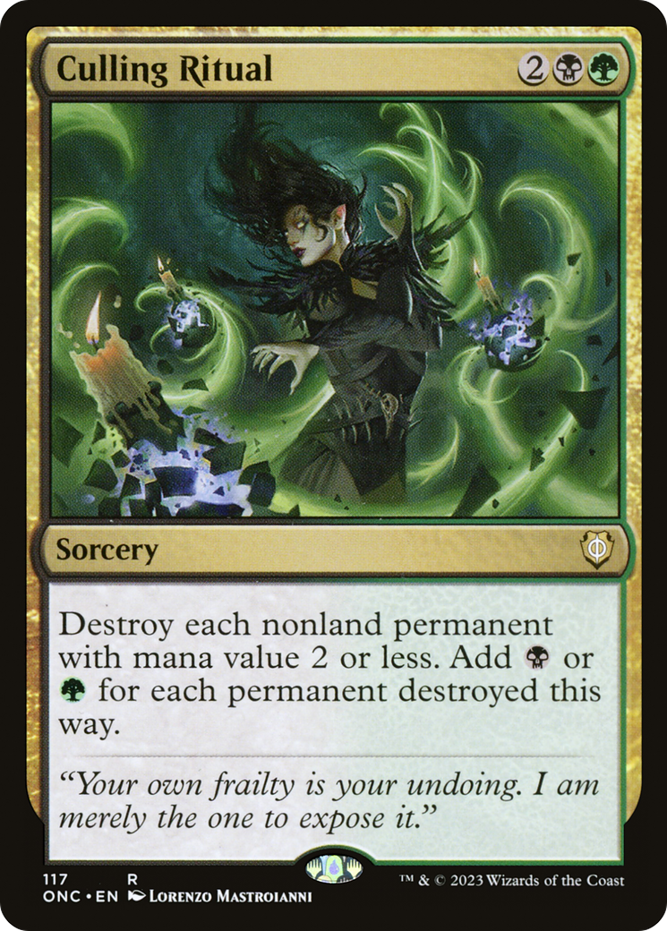 Culling Ritual (ONC-117) [Phyrexia: All Will Be One Commander] MTG Single Wizards of the Coast