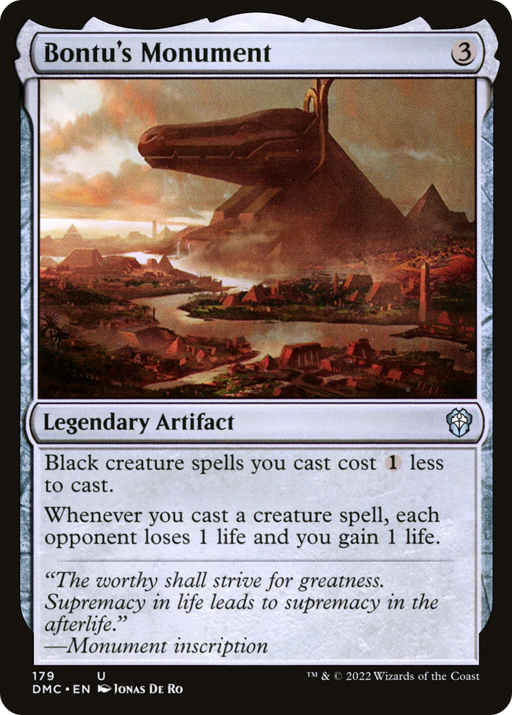 Bontu's Monument (DMC-179) [Dominaria United Commander] MTG Single Wizards of the Coast