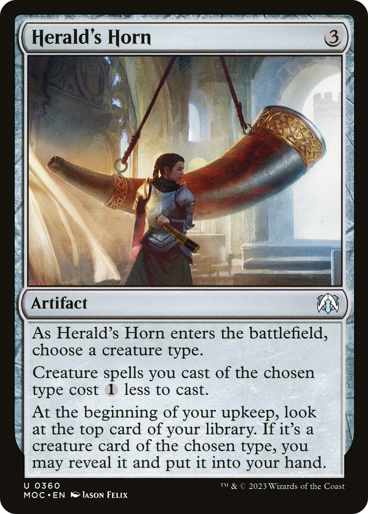 Herald's Horn (MOC-360) [March of the Machine Commander] MTG Single Wizards of the Coast
