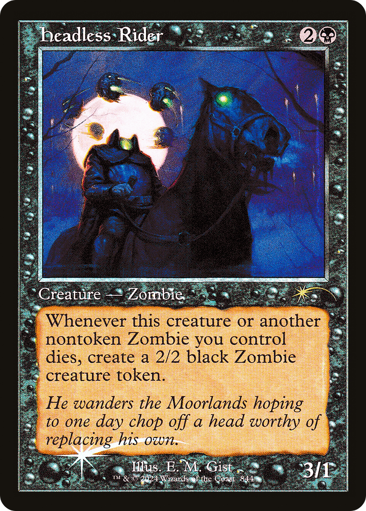Headless Rider (SLD-844) [Secret Lair] Drop Foil MTG Single Wizards of the Coast
