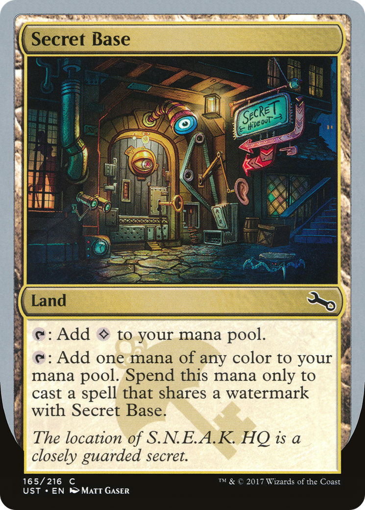 Secret Base (B) (UST-165) [Unstable] Foil MTG Single Wizards of the Coast