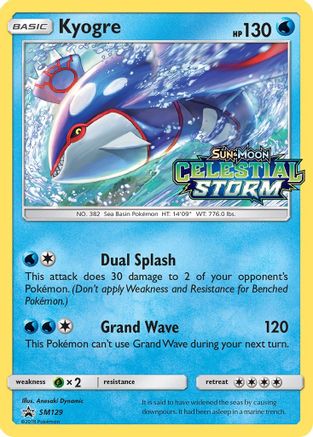 Kyogre - SM129 (Prerelease) (/248) Holofoil [SM: Black Star Promos] Pokemon Single Pokémon