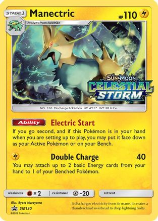 Manectric - SM130 (Prerelease) (/248) Holofoil [SM: Black Star Promos] Pokemon Single Pokémon