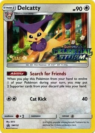Delcatty - SM132 (Prerelease) [Staff] () Holofoil [SM: Black Star Promos] Pokemon Single Pokémon