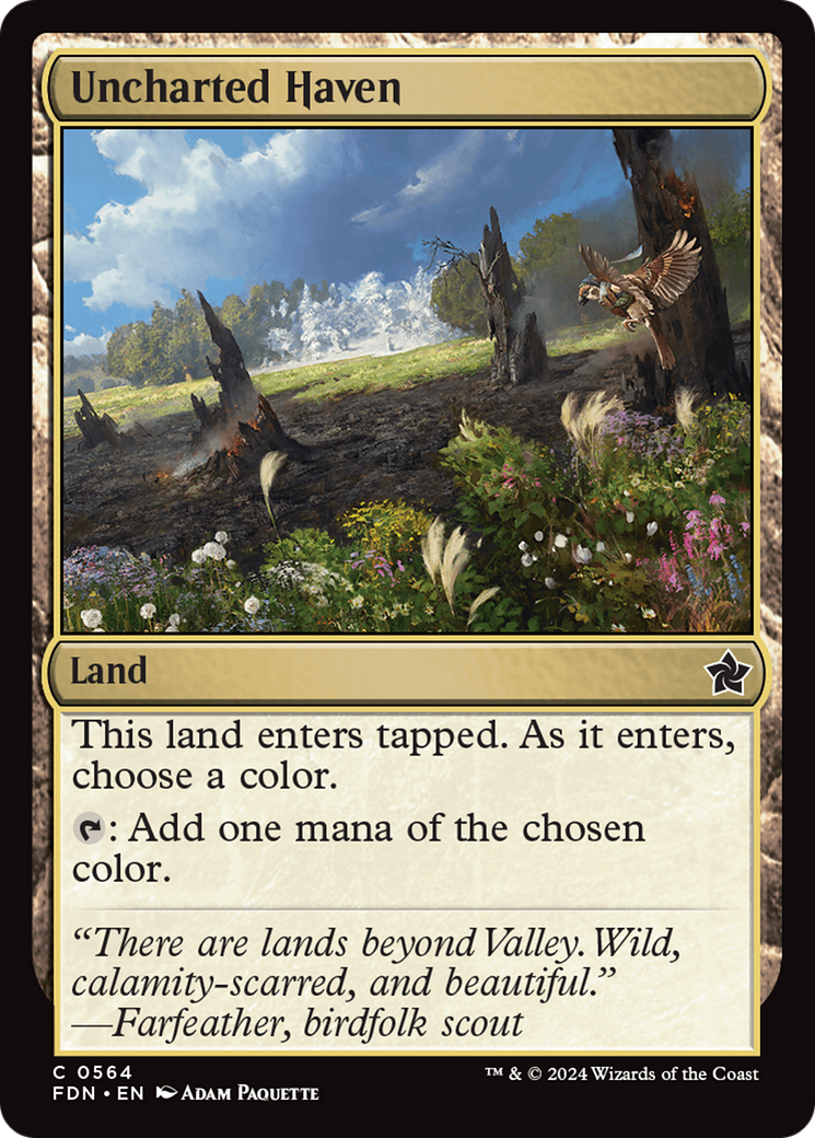 Uncharted Haven (FDN-564) [Foundations] MTG Single Wizards of the Coast