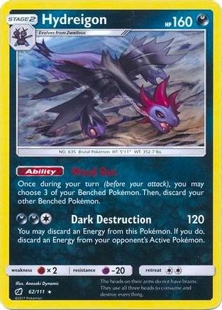 Hydreigon - 62/111 (Cracked Ice Holo) () Holofoil [Misc: Deck Exclusives] Pokemon Single Pokémon