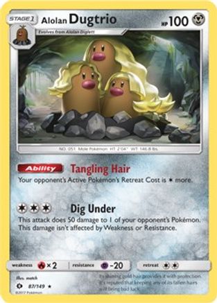 Alolan Dugtrio - 87/149 (Cosmos Holo) Holofoil [Misc: Blister Exclusives] Pokemon Single Pokémon
