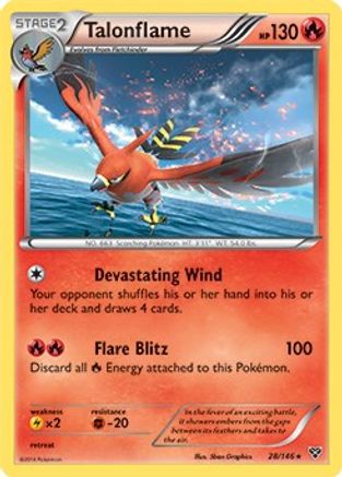 Talonflame - 28/146 (Cosmos Holo) () Holofoil [Misc: Blister Exclusives] Pokemon Single Pokémon