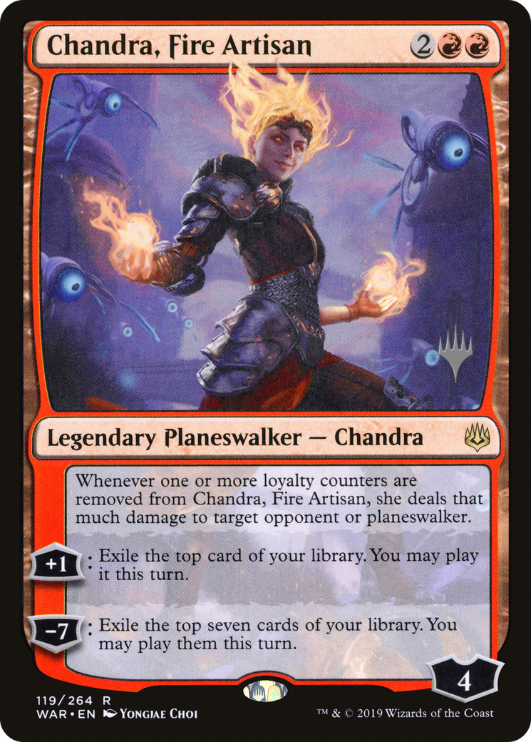 Chandra, Fire Artisan (PPELD-119) [War of the Spark Promos] Foil MTG Single Wizards of the Coast
