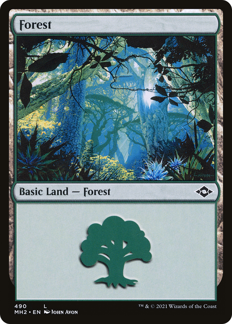 Forest (490) (MH2-490) [Modern Horizons 2] MTG Single Modern Horizons 2