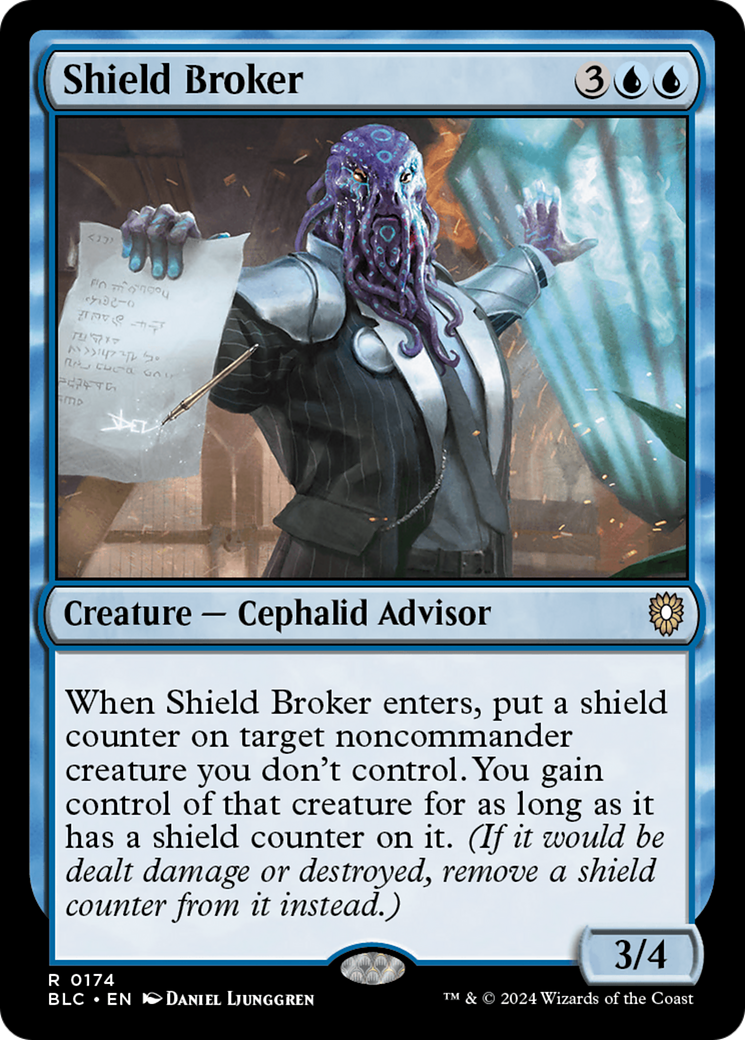 Shield Broker (BLC-174) [Bloomburrow Commander] MTG Single Wizards of the Coast