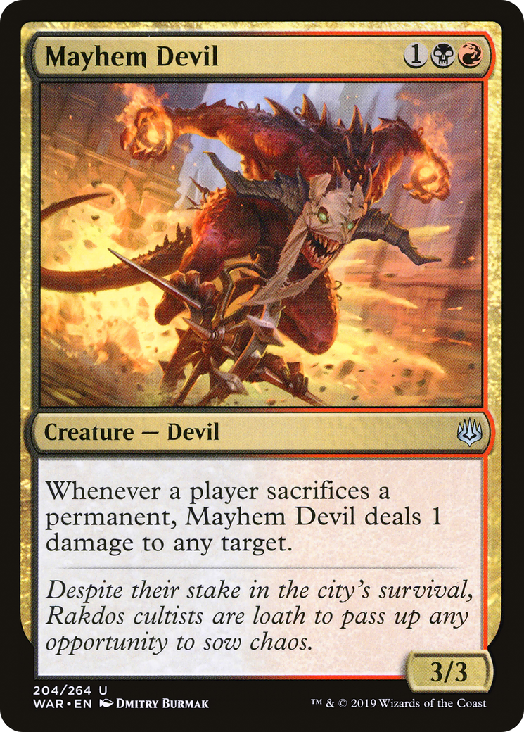 Mayhem Devil (WAR-204) [War of the Spark] Foil MTG Single Wizards of the Coast