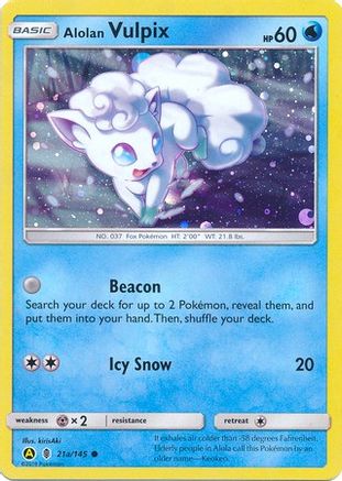 Alolan Vulpix - 21a/145 (21a/145) - [Promos: Alternate Art Promos] Holofoil Pokemon Single Pokémon