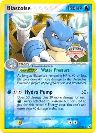 Blastoise - 14/100 (National Championships) () [Promos: League & Championship Cards] Pokemon Single Pokémon