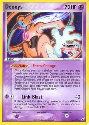 Deoxys - 16/107 (Regional Championships) () [Promos: League & Championship Cards] Pokemon Single Pokémon