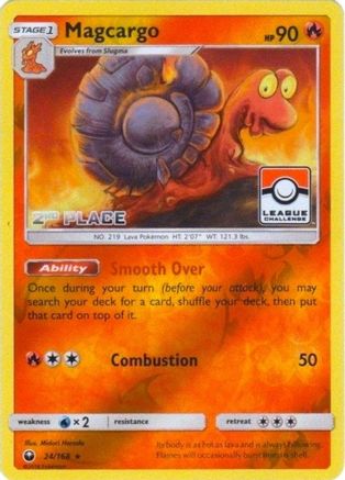 Magcargo 24/168 (League Challenge) [2nd Place] () Reverse Holofoil [Promos: League & Championship Cards] Pokemon Single Pokémon