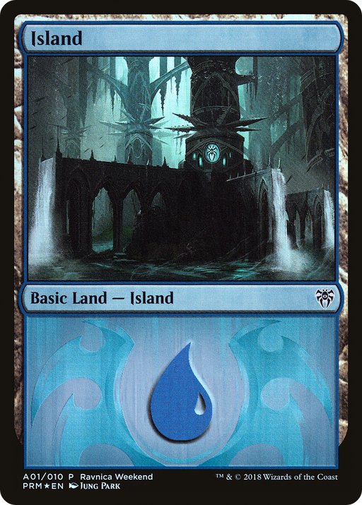Island - Dimir (A01) (LARP-001) [Misc] GRN Ravnica Weekend Foil MTG Single Wizards of the Coast
