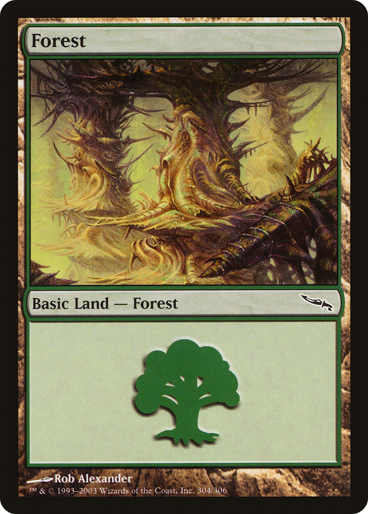 Forest (MRD-304) [Mirrodin] Foil MTG Single Wizards of the Coast