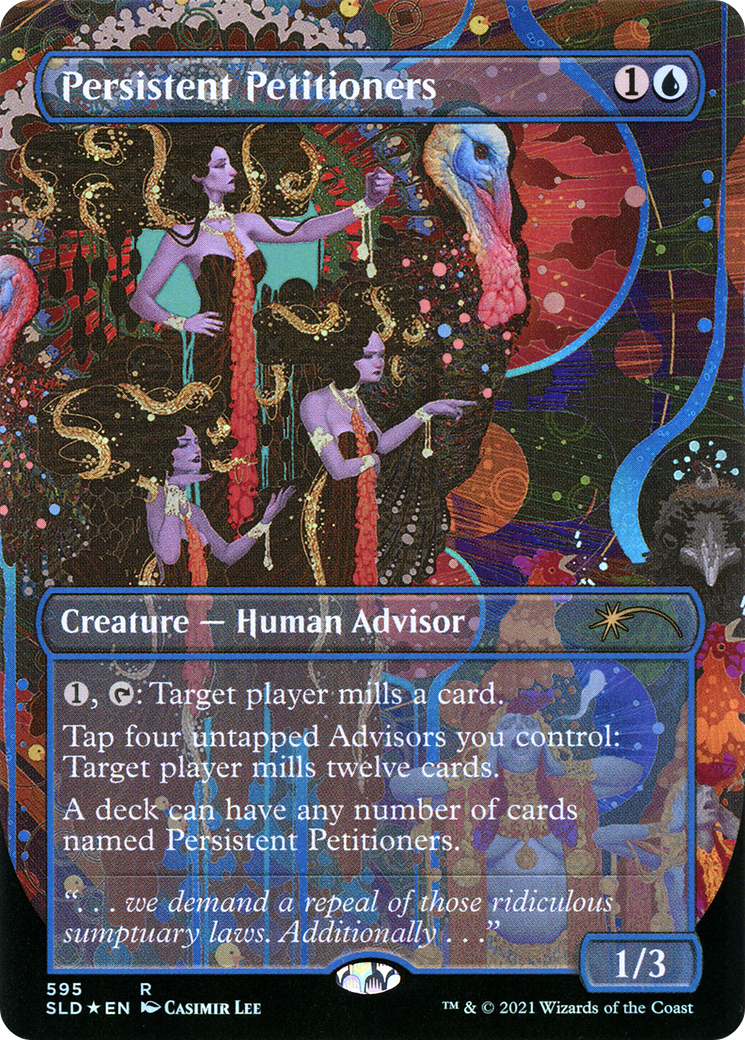 Persistent Petitioners (SLD-595) [Secret Lair] Drop (Borderless) Foil MTG Single Wizards of the Coast