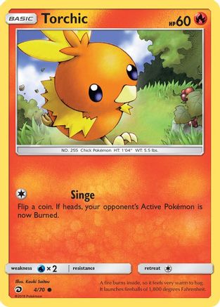 Torchic (4/70) Reverse Holofoil [SM: Dragon Majesty] Pokemon Single Pokémon